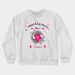 Zodiac attributes: Pisces white Crewneck Sweatshirt